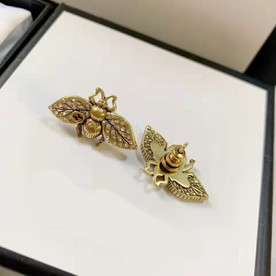 G-Letter Style Retro Designer Classic Stud Earrings Bee Brand Letter Bag Earring For Women Charm Jewelry Accessory Wedding Gifts High Quality