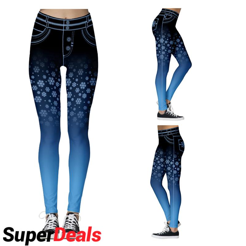 Women' Leggings Women Christmas Gradient Snowflake Printed Ultra Soft Pants Fitness Push Up Ankle Length Sportpants Party Costume A40, Blue
Women' Leggings Women Christmas Gradient Snowflake Printed Ultra Soft Pants Fitness Push Up Ankle Length Sportpants Party Costume A40, Blue