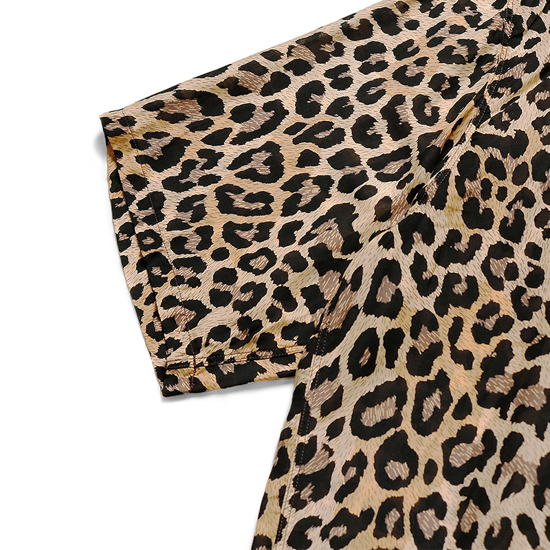 Men s Casual Shirts KAPITAL 22SS Summer Japanese Style Fashion Couple Leisure Leopard Print Printing Short sleeved Cardigan Shirt Men And Women 230411