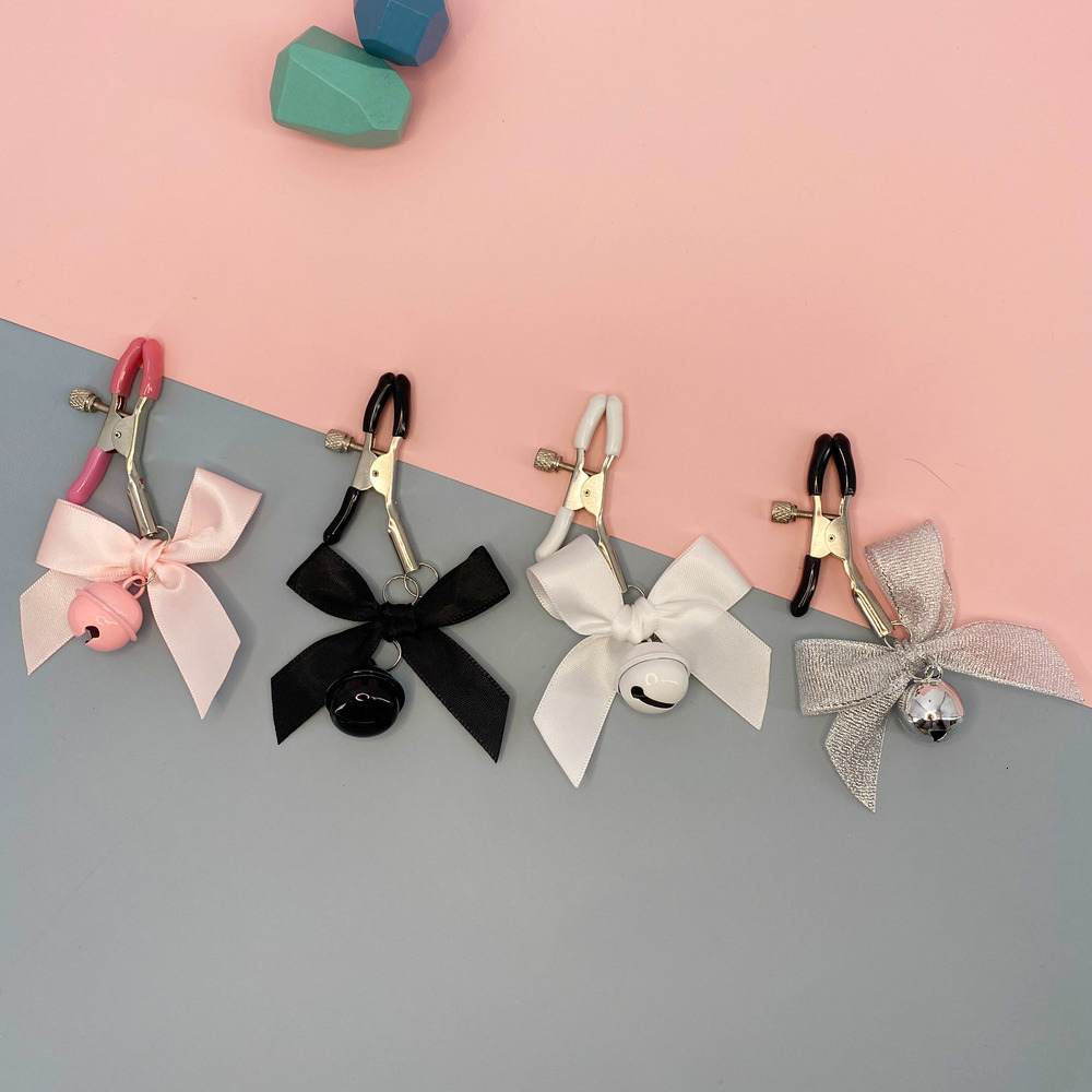 Adult Toys Black And Pink Woman Sexy Adjustable Nipple Clamp Breast SM Small Bell Fetish Flirting Teasing Sex For Couples 230411