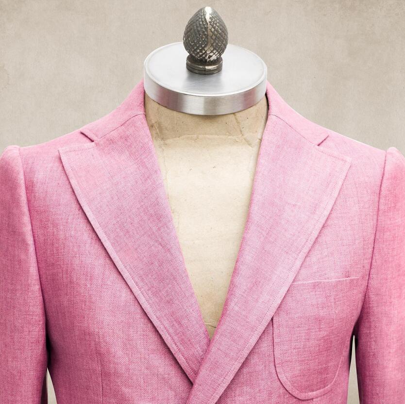 Elegant Women Pink Suit 2 Piece Blazer Jacket Long Pants Office Korean Two-Piece Single Breasted Business Wear