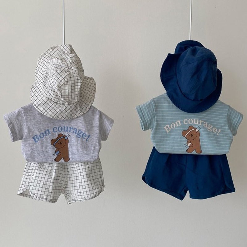 Shorts 100 Cotton Kids Summer Korean Style Thin Boys And Girls Baby Casual Dot Plaid Short Pants Children s Clothing WTP36 230411