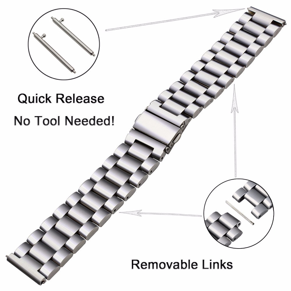 Watch Bands Stainless steel for Samsung galaxy watch 4 4CLASSIC 42 46mm caseband for Galaxy Active 2 44mm 40mm Watchband with tool 230411
