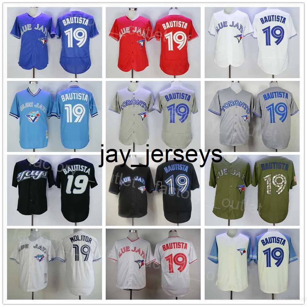 Jay Men Vintage 1993 Retro Custom Baseball 19 Jose Bautista Jersey Throwback Pullover Blue Red White Grey Black Team Color Flexbase Cool Base Al
Jay Men Vintage 1993 Retro Custom Baseball 19 Jose Bautista Jersey Throwback Pullover Blue Red White Grey Black Team Color Flexbase Cool Base Al