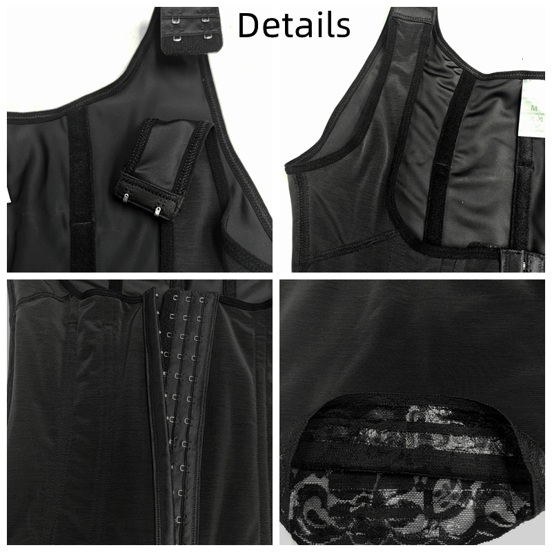 Waist Tummy Shaper Fajas Colombianas Reductoras Shapewear Bodysuit Hook Eye Closure Tummy Control Adjustable Crotch Open Bust Gaine Amincissante 23041