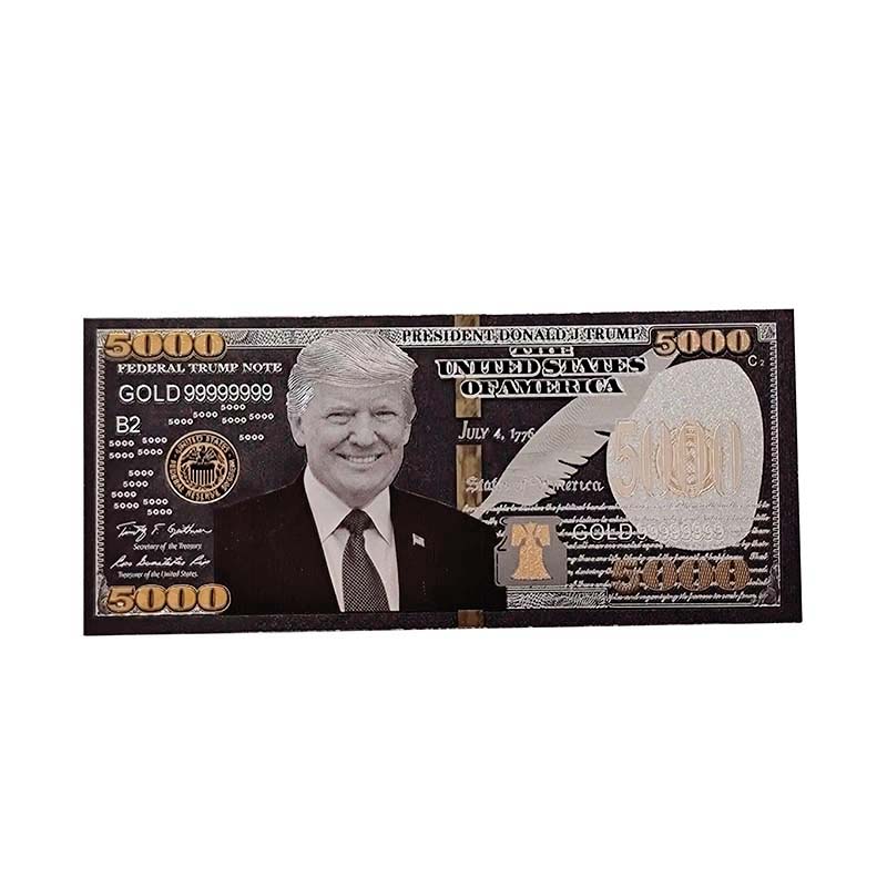 Donald Trump 2024 5000 Gold Foil Banknote Party Favor Banknote Presidential Election Supplies
Donald Trump 2024 5000 Gold Foil Banknote Party Favor Banknote Presidential Election Supplies
