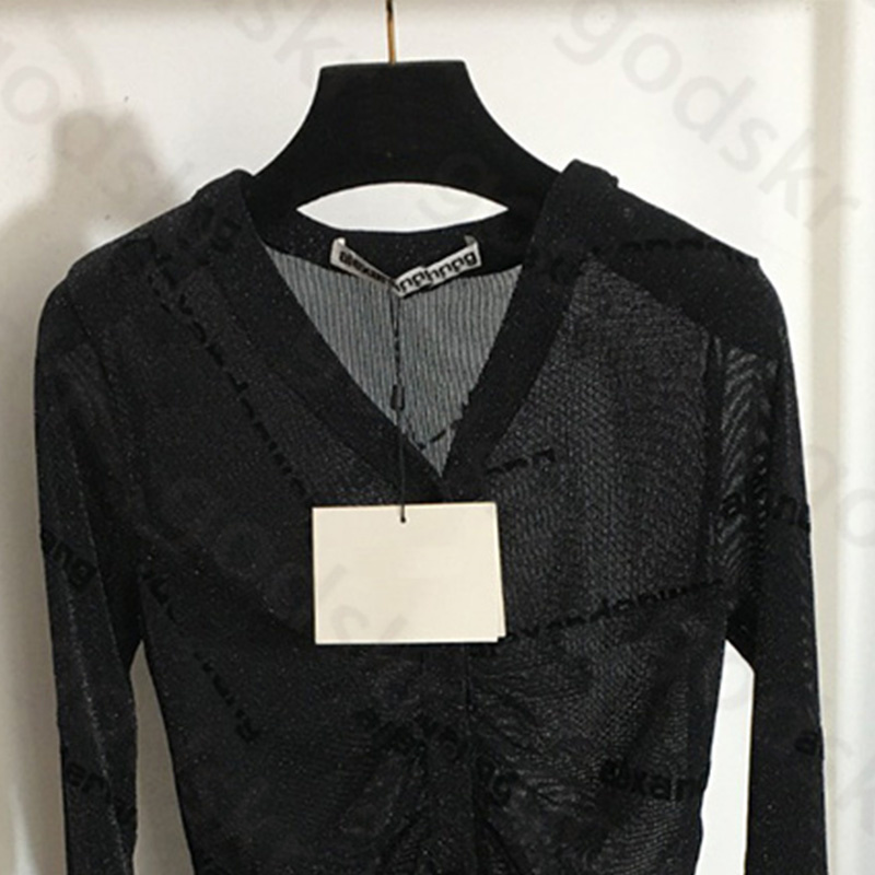 Women Embroidery Letter Shirt Bright Silk V Neck Shirt Breathable Long Sleeve Button Cardigan Jacket Sun Protection Jacket