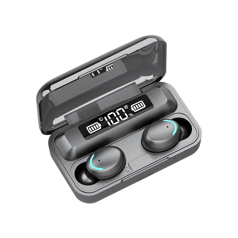 F9-5 Wireless Headphones 5c TWS Bluetooth 5.0 Earphones 9D Stereo Music Handsfree 2000mAh Charging Box With Microphone Sport Waterproof Headsets, Black
F9-5 Wireless Headphones 5c TWS Bluetooth 5.0 Earphones 9D Stereo Music Handsfree 2000mAh Charging Box With Microphone Sport Waterproof Headsets, Black