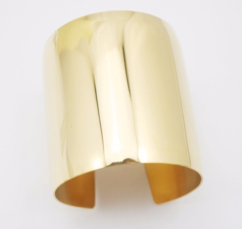 Charm Bracelets Punk Style 316L Stainless Steel Wide Gold Color Bracelets Cuff Bangles Blank For Women 230410