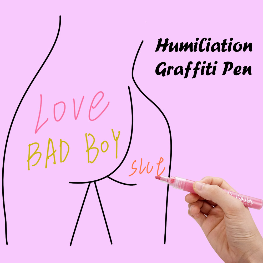 Adult Toys 1Pc BDSM Humiliation Graffiti Erasable Pen Sex Accessories Game Washable Markers DIY Tattoo Pens Erotic Products 230411