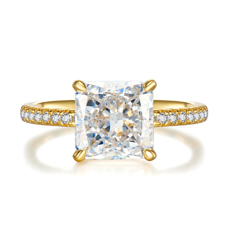 Flower Cut Moissanite Diamond Ring 100 Real 925 sterling silver Party Wedding band Rings for Women Bridal Engagement Jewelry