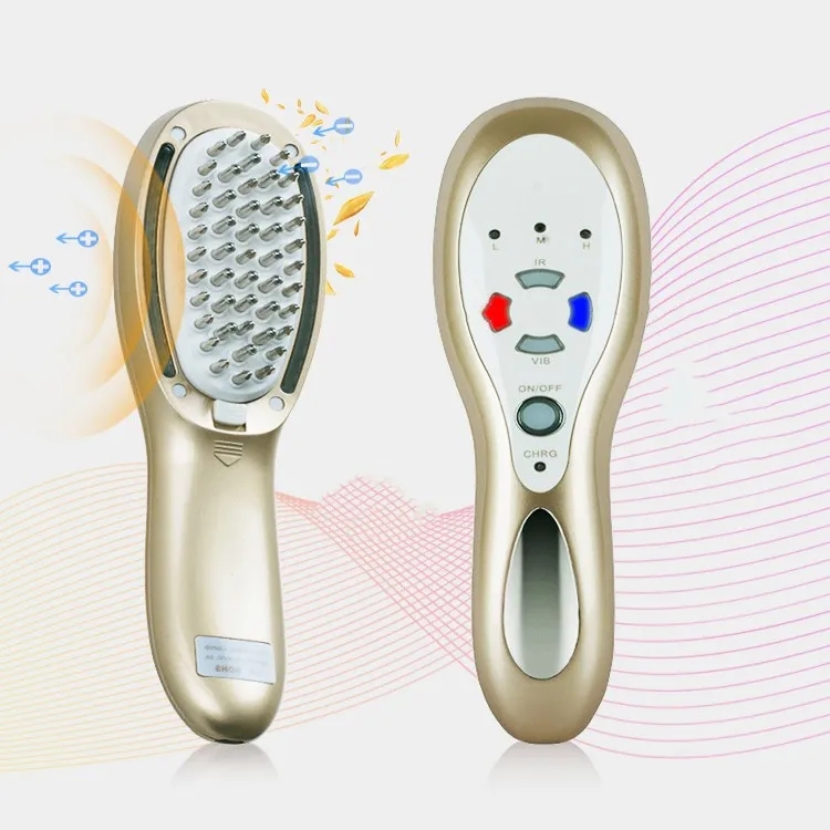 Anti Hair Loss Hair Growth Vibrating Comb Hair Scalp Massager Machine Stress Relax Multifunctional Care Comb Optical Red Blue Mix Wave Care