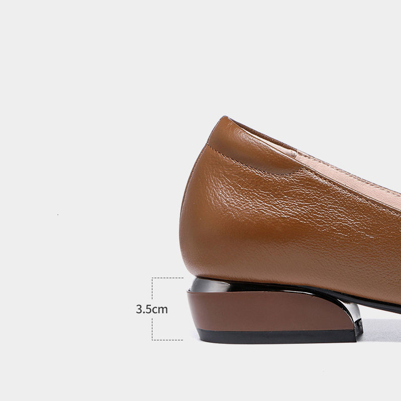 Dance Shoes Pofulove Mid Heel Shoes Women Heels Wedding PU Leather Hollow Out Black Square Heel Formal Shoes Office Lady Spring Fall Zapatos 230411