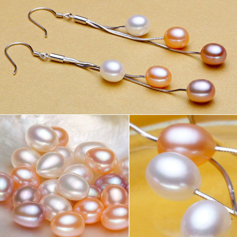 Dangle Chandelier ZHBORUINI Pearl Earrings Natural Freshwater Pearl Tassels Pearl Jewelry Drop Earrings 925 Sterling Silver Jewelry For Woman 230410