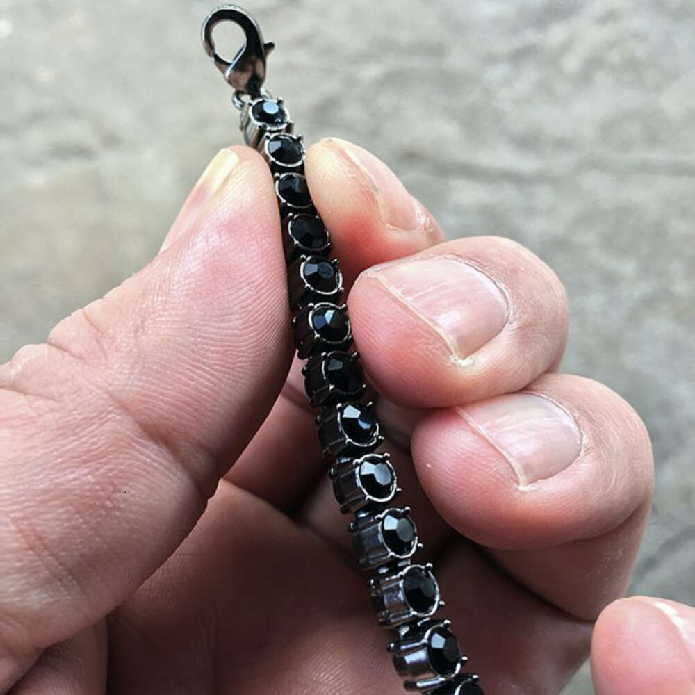 SGARIT Jewelry Custom Whole Sale Black Real Gold Sterg Sier Mossinate VVS Tennis Chain 5MM