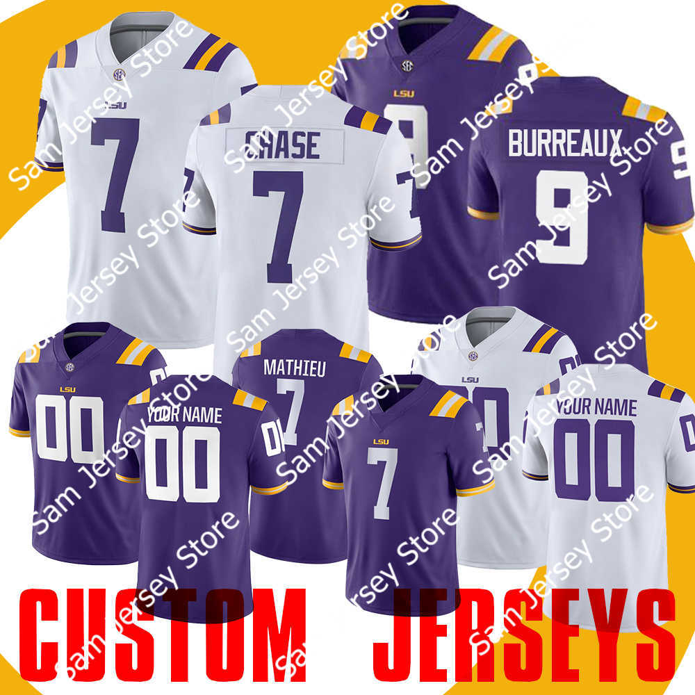 Custom LSU Tigers Football Jersey Joe Burrow Burreaux JaMarr Chase Odell Beckham Jr. Leonard Fournette Tyrann Mathieu Patrick Peterson Guice Jerseys, White
Custom LSU Tigers Football Jersey Joe Burrow Burreaux JaMarr Chase Odell Beckham Jr. Leonard Fournette Tyrann Mathieu Patrick Peterson Guice Jerseys, White