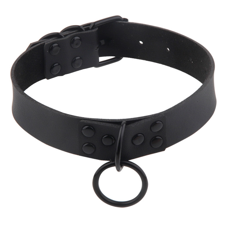 Cockrings Bdsm Sex Collar Bondage Necklace Slave Leash Steel Chain Rivet Choker Dog Punish Neck Collars Toys For Woman Man 230411