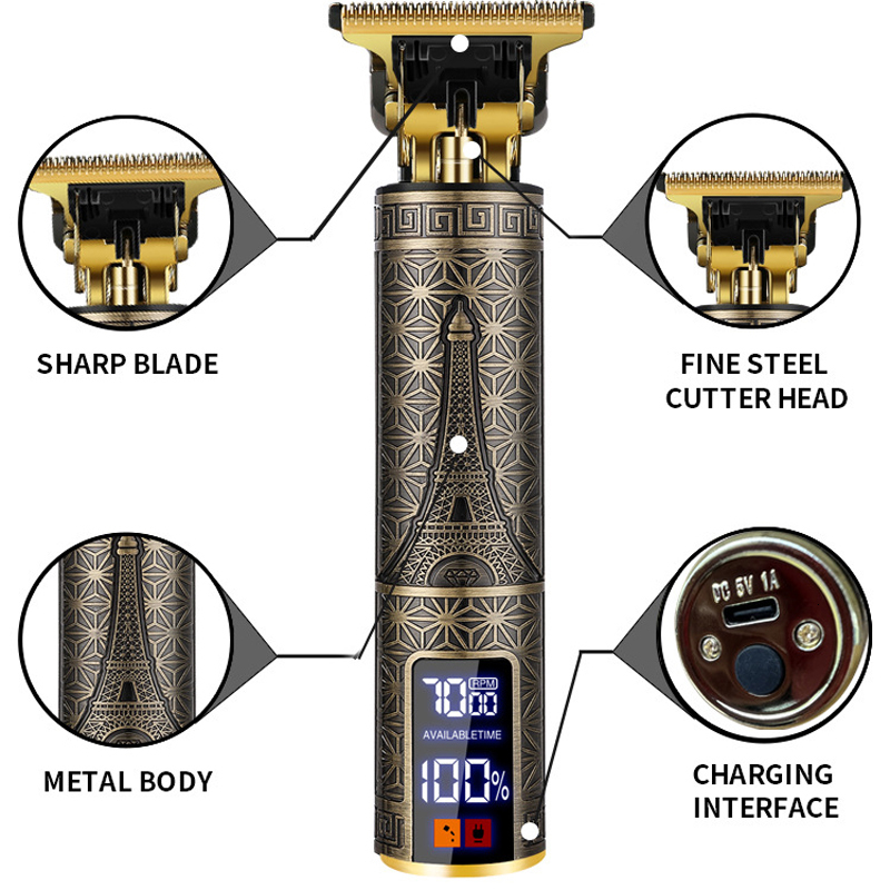 Clippers Trimmers Electric Hair Trimmer USB Rechargeable Man Shaver Cutting Machine Barber Professional Hair Clipper 230411