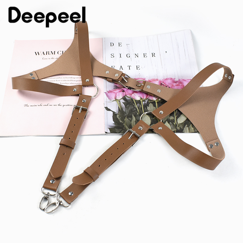Suspenders Men's Suspenders Vintage Leather Straps Braces Suspender Men Harness Punk Chest Shoulder Belt Strap Fashion Apparel Accessories 230411