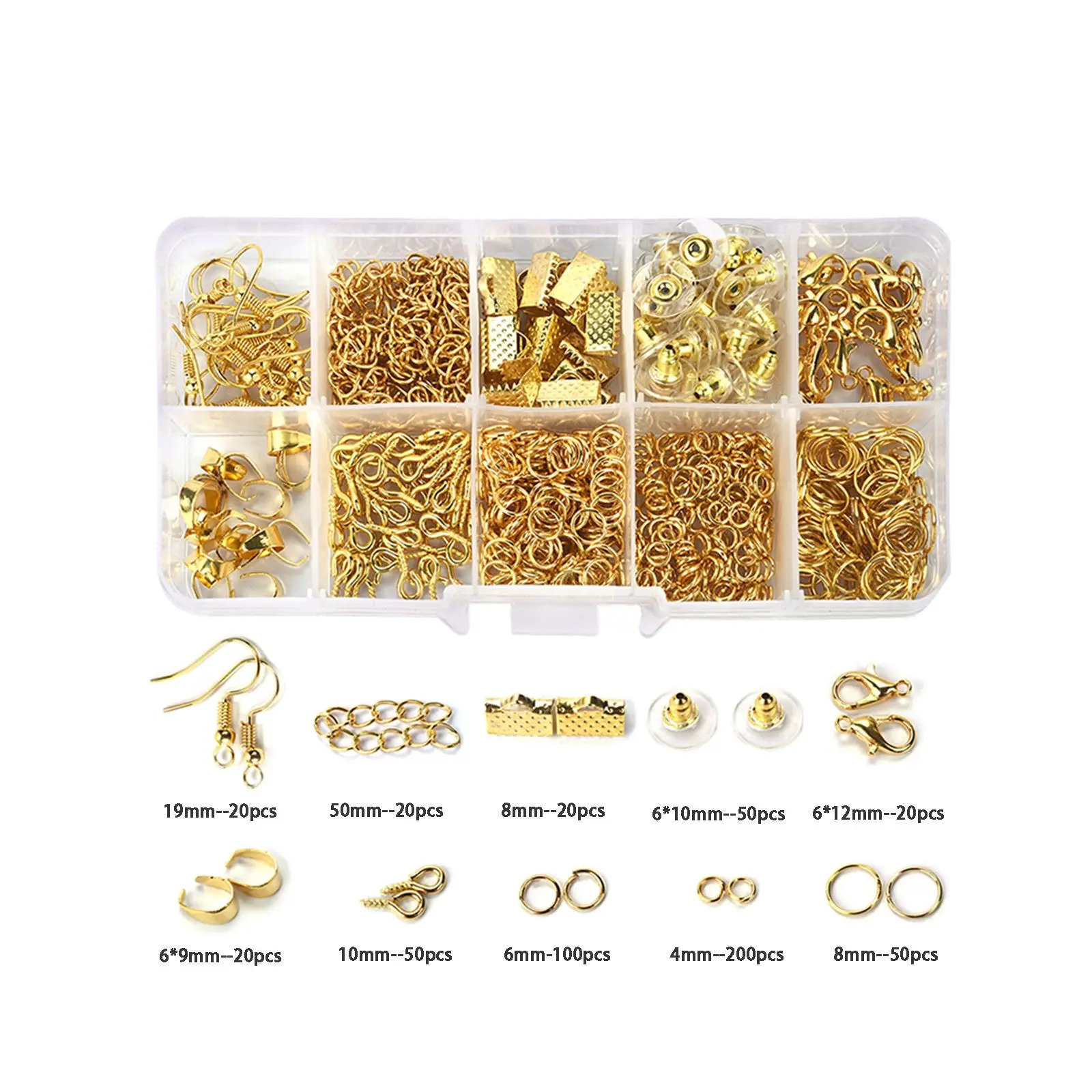 Acrylic Plastic Lucite Jewelry Accessories Kit Set Findings Open Jump Rings Earring Hook Lobster Clasp Making Supplies Tools 231110