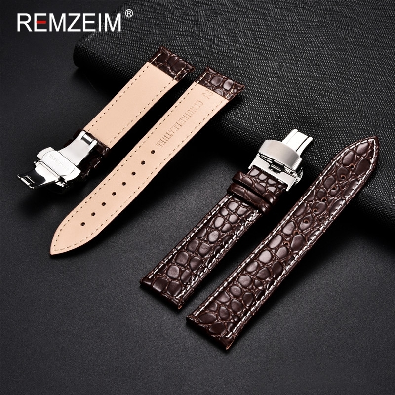 Watch Bands Strap Factory Genuine leather Watch Strap Butterfly Clasp watchband 16 17 18 19 20 21 22 24mm Watch Band With Watchband Box 230411
