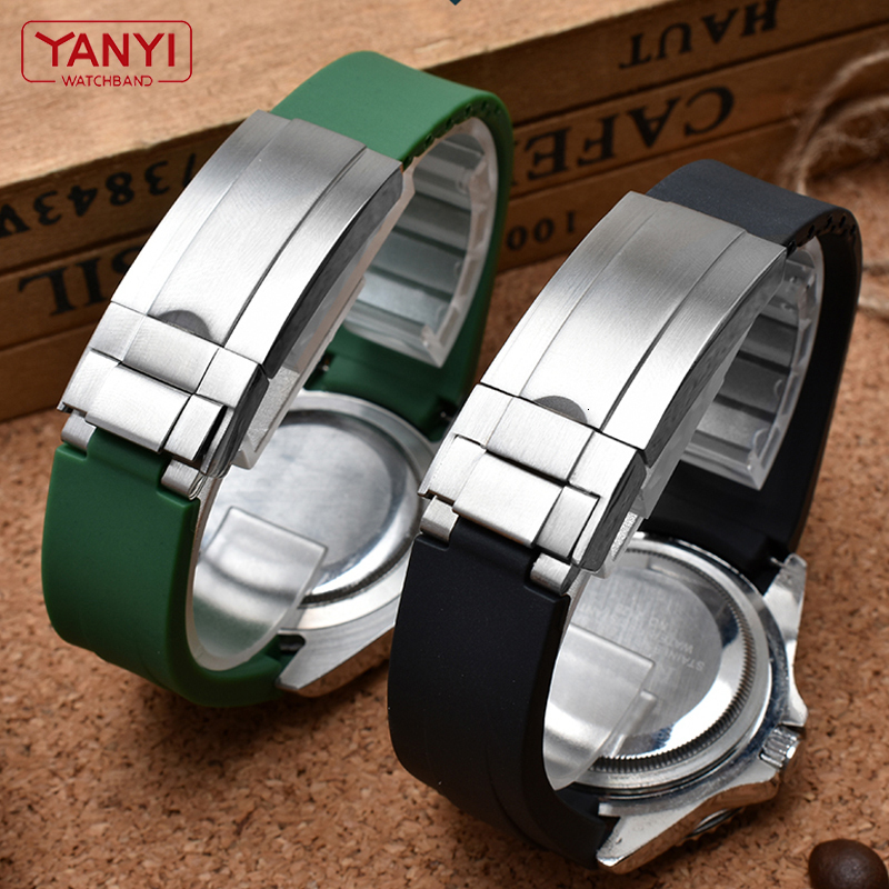 Watch Bands High quality Rubber watch strap 20mm 21mm waterproof silicone wristband camouflage watchband wristwatches band watch bracelet 230411