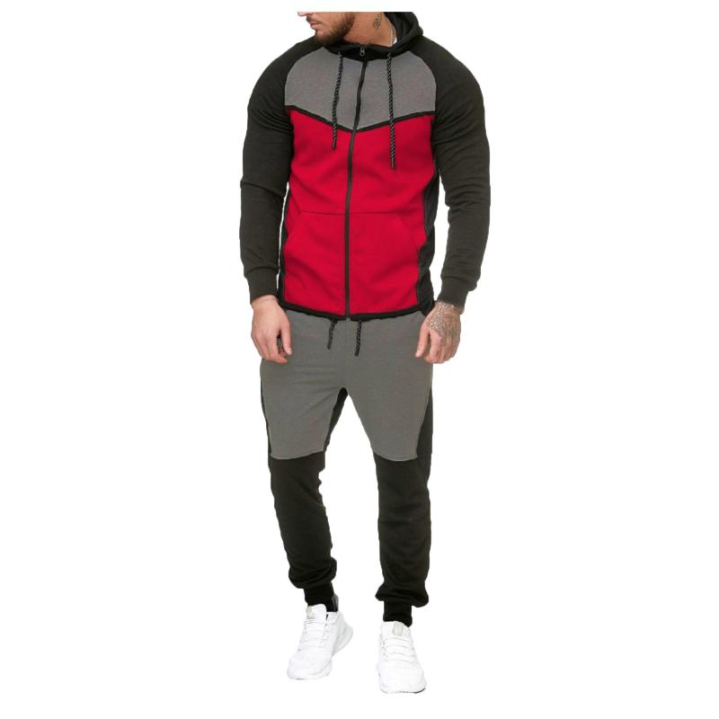 Jogging Clothing Men's 2-piece Sport Suit Autumn And Winter Color-blocking Slim Zipper Print Sweatshirt Long Pants Sportswear Tracksuit
Jogging Clothing Men's 2-piece Sport Suit Autumn And Winter Color-blocking Slim Zipper Print Sweatshirt Long Pants Sportswear Tracksuit