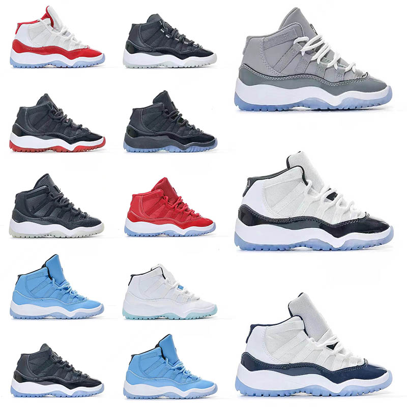 New 11s Kids Shoes Designer Cherry 11 Outdoor Sneakers boys cool grey Cherry Gamma Blue Citrus Bred Concord th Anniversary Legend Blue Cherry Win