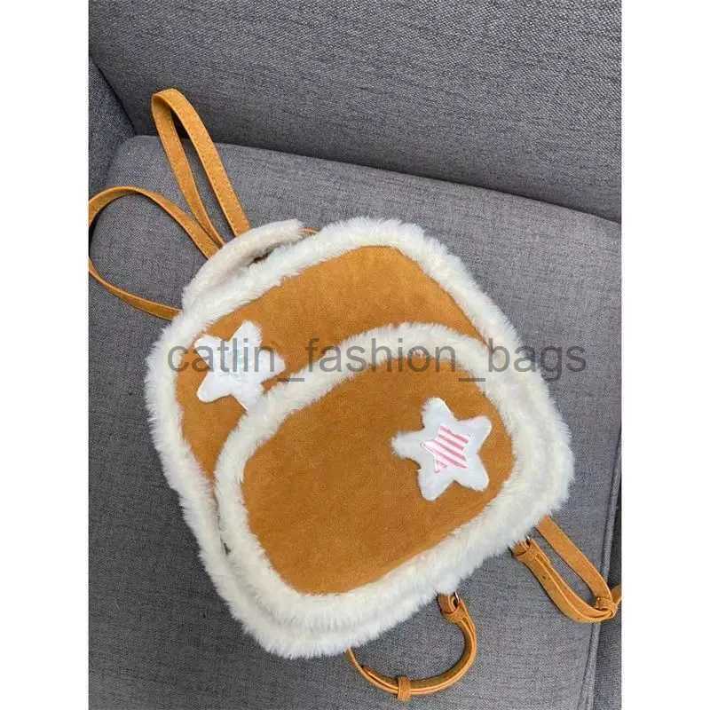 Backpack Style Backpack Autumn and Winter Sweet Cute Casual and Versatile Travel Backpack 2023 New Star Backpackscatlin_fashion_bags