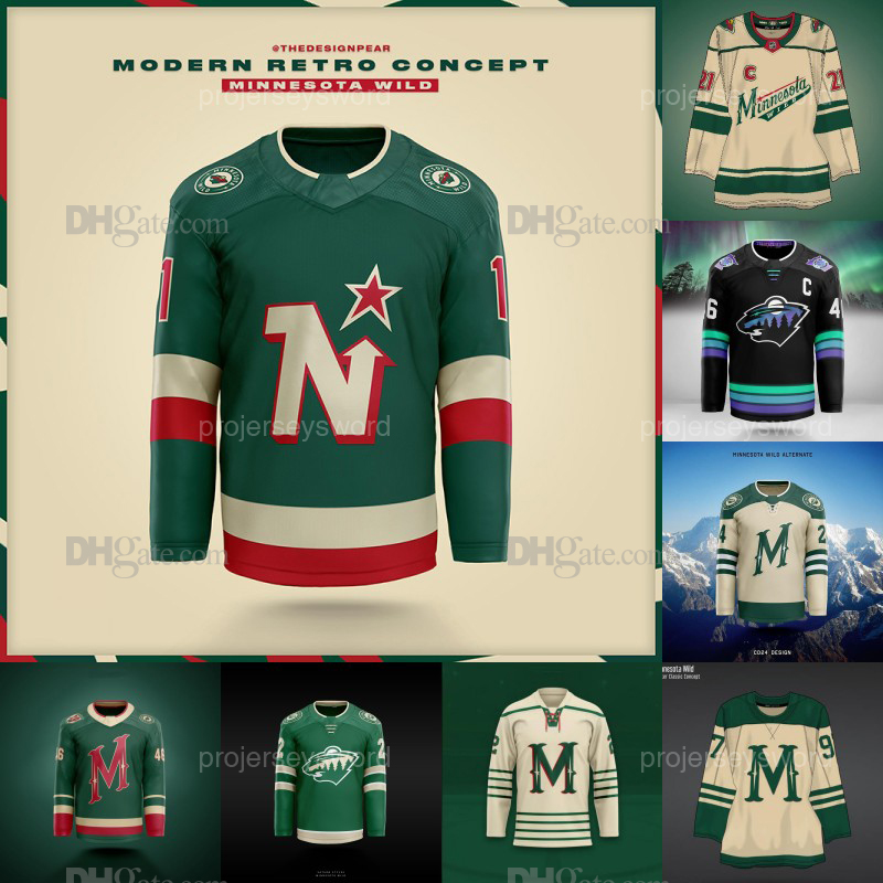 Minnesota Kirill Kaprizov Concepts Jersey Brock Faber Mats Zuccarello Jared Spurgeon Ryan Hartman Matt Boldy Frederick Gaudreau Joel Eriksso