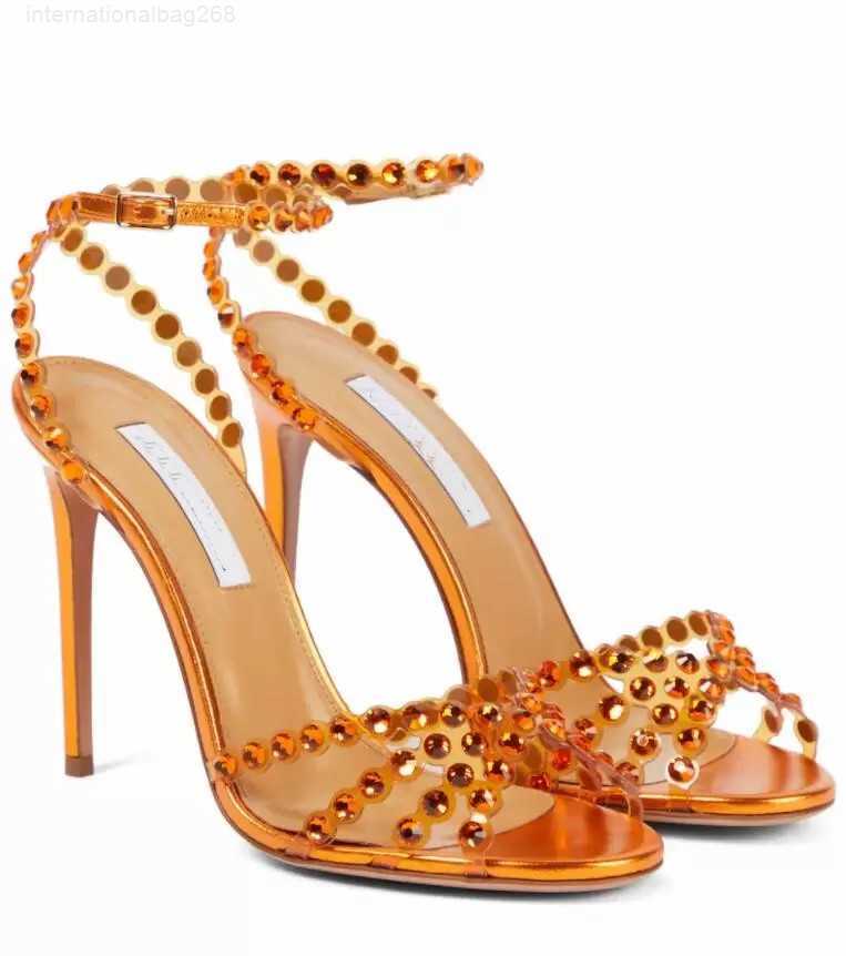 Summer 23S/S Aquazzura Shoes Tequila Sandals 100 Sparkling Party Italy Clear Pvc Crystals Stiletto Heel Wedding Brid 35-43
Summer 23S/S Aquazzura Shoes Tequila Sandals 100 Sparkling Party Italy Clear Pvc Crystals Stiletto Heel Wedding Brid 35-43