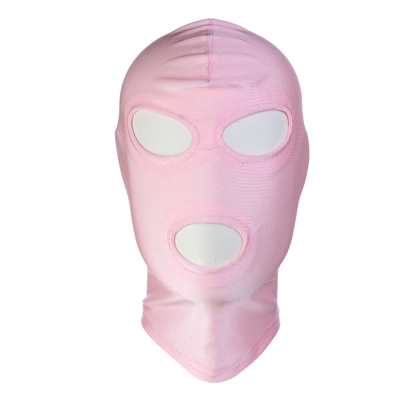 Adult Toys Spandex Lycra Head Hood Mask BDSM Restraint Open Mouth Eyes Headgear Roleplay Game Slave Sex for Men Women 230411