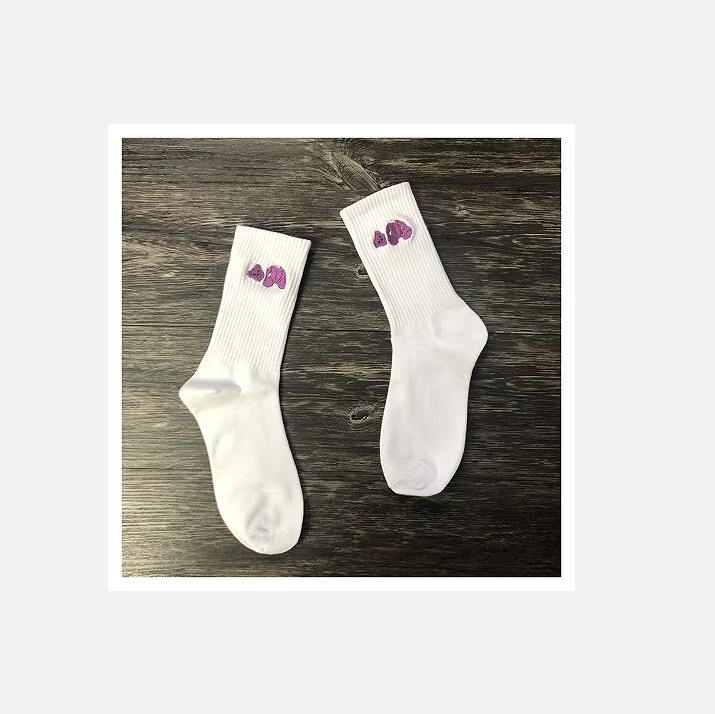 Men's Socks Severed Bear Embroidery Cylinder Pure Cotton Men's Socks Women's Socks Sports Casual Socks