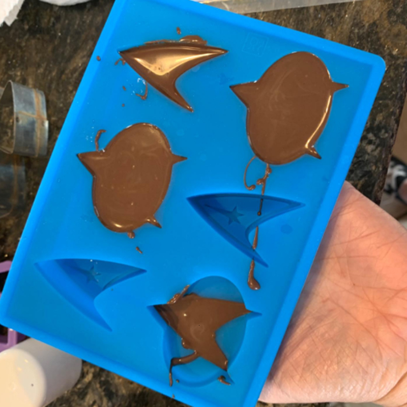 Ice Cream Tools Star Trek Gifts Silicone Freezer Candy Chocolate Molds Cake Form Cube Trays Cool Novelty Mini Starfleet Mold Great for Party 230410