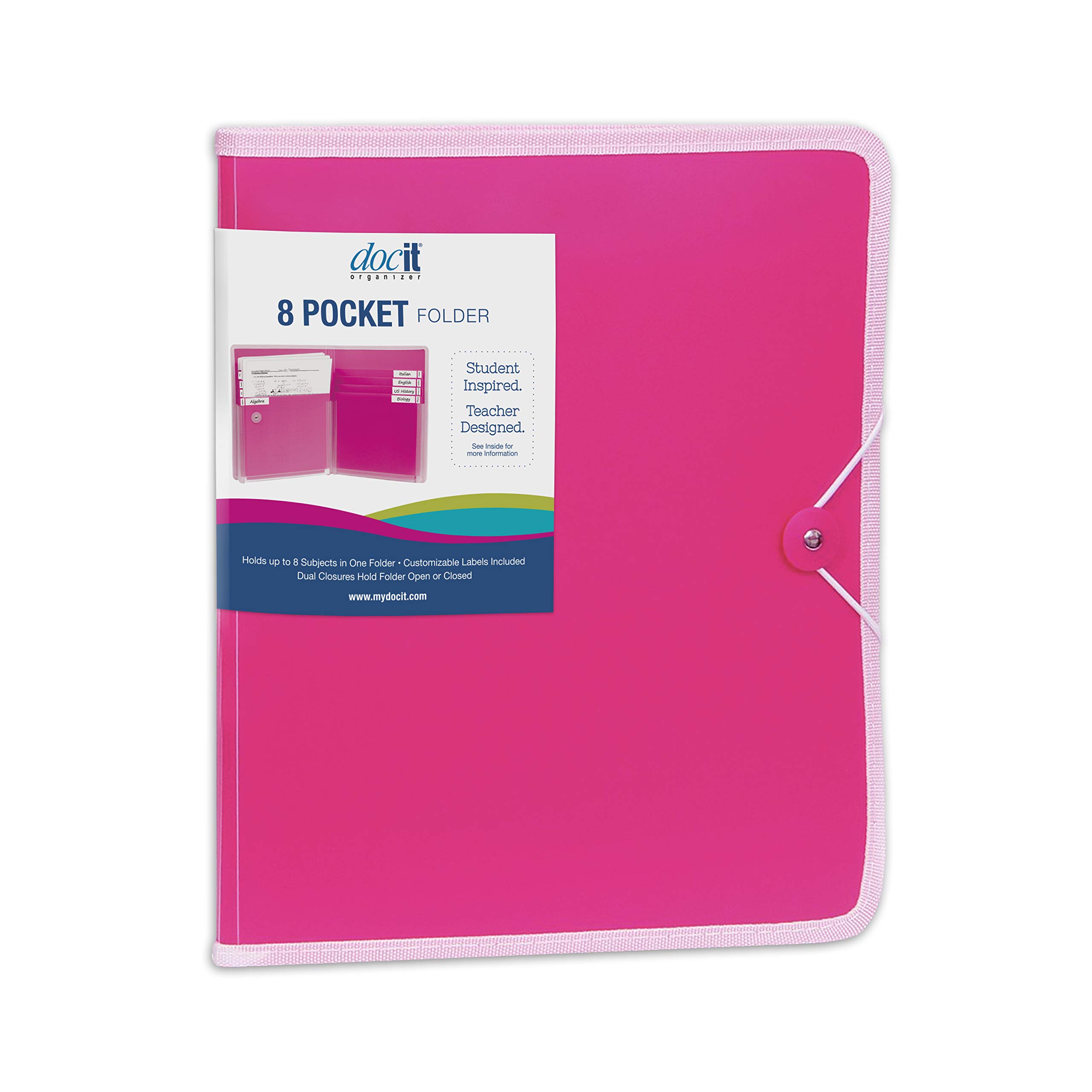 8 Pocket Folders, Multi Pocket Folder Perfect for School, Office and Project Organization, Expanding Folder Holds 200 Letter Size Papers