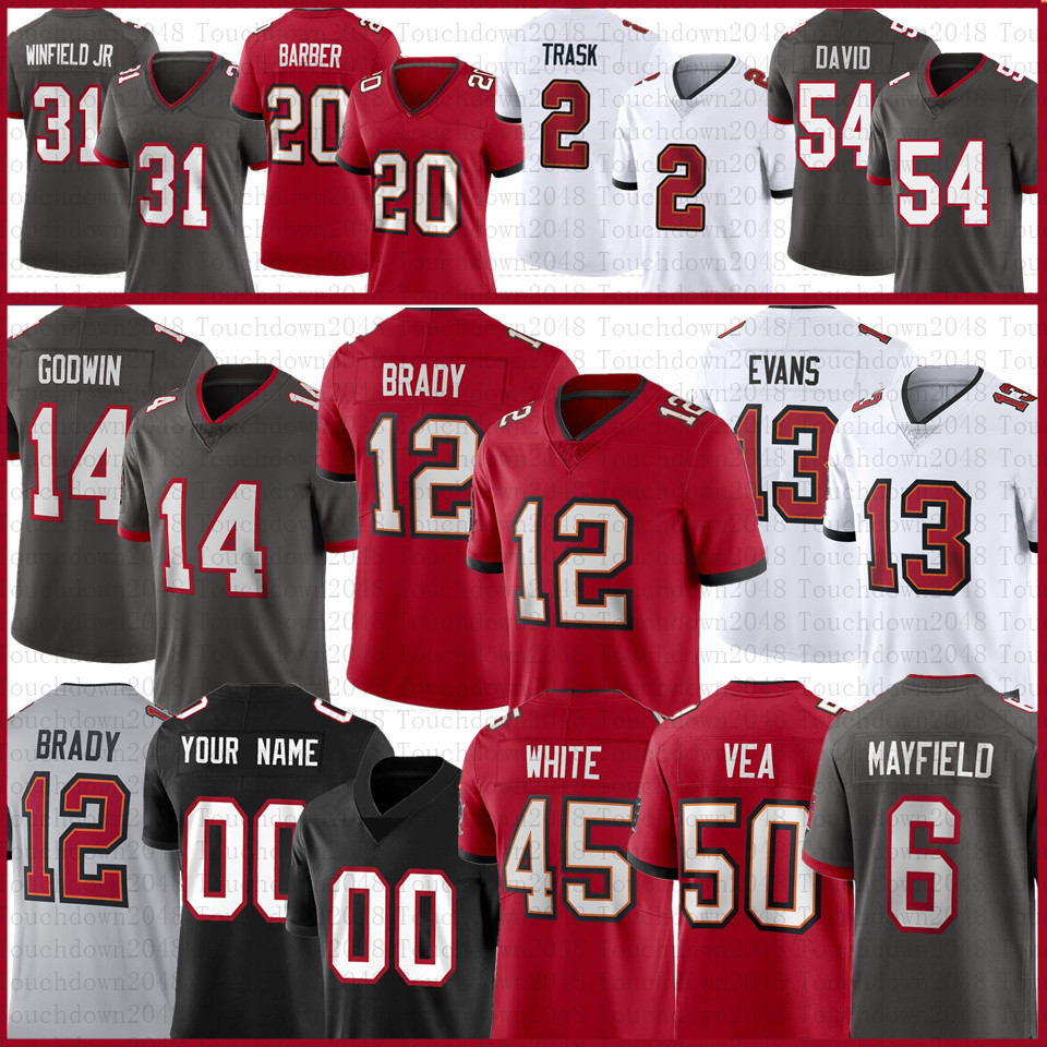 Tom Brady Mike Evans Baker Mayfield Custom Football Jersey Devin White Chris Godwin Vita Vea Tampas Bayes Lavonte David Buccaneeres Tristan Wirfs Antoine Winfield, Mens
Tom Brady Mike Evans Baker Mayfield Custom Football Jersey Devin White Chris Godwin Vita Vea Tampas Bayes Lavonte David Buccaneeres Tristan Wirfs Antoine Winfield, Mens