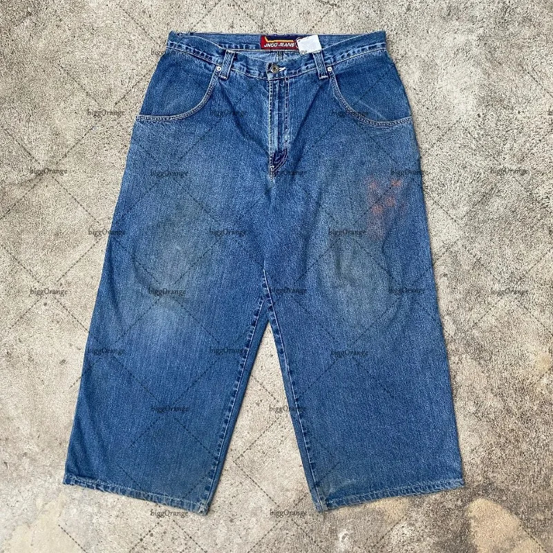 Men's Jeans Y2k Trousers American Style Letter Embroidered Jeans Men High Street Hip-hop Straight Jeans Loose Casual Wide-leg Pants 231110