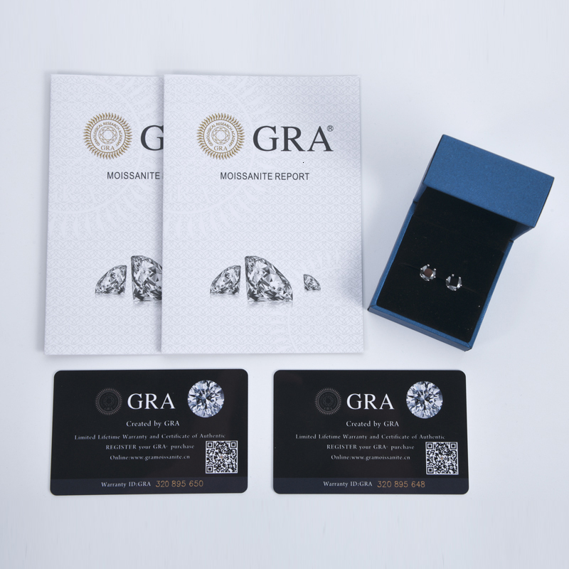 Stud IOGOU Morden Real 1 Carat Black Stud Earrings For Men 100% 925 Sterling Silver Round Earrings Women Fine Jewelry Gift 230410