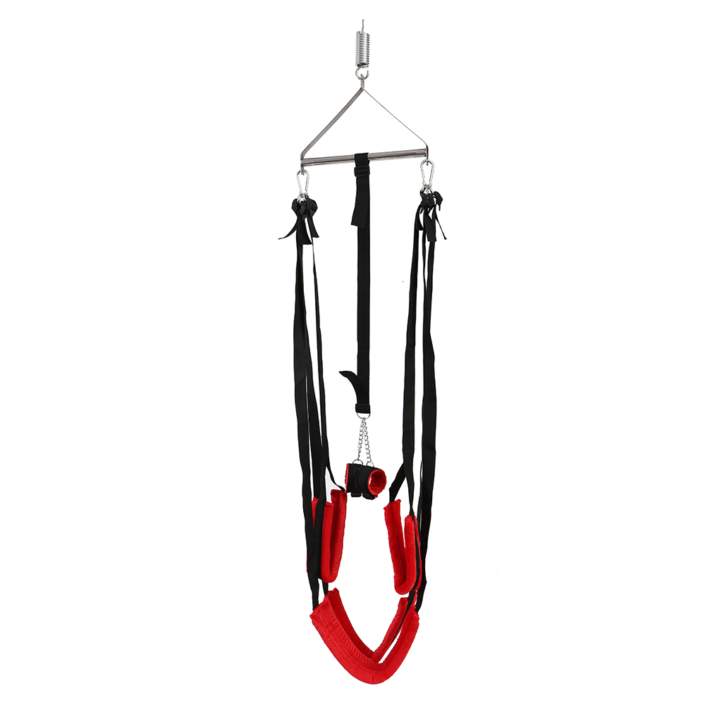 Cockrings BDSM Bondage Set Hanging Door Soft Sex Swing Toys For Woman Men Couple Slave Restraint Erotic Sexual Harness Adult Games Sexshop 230411