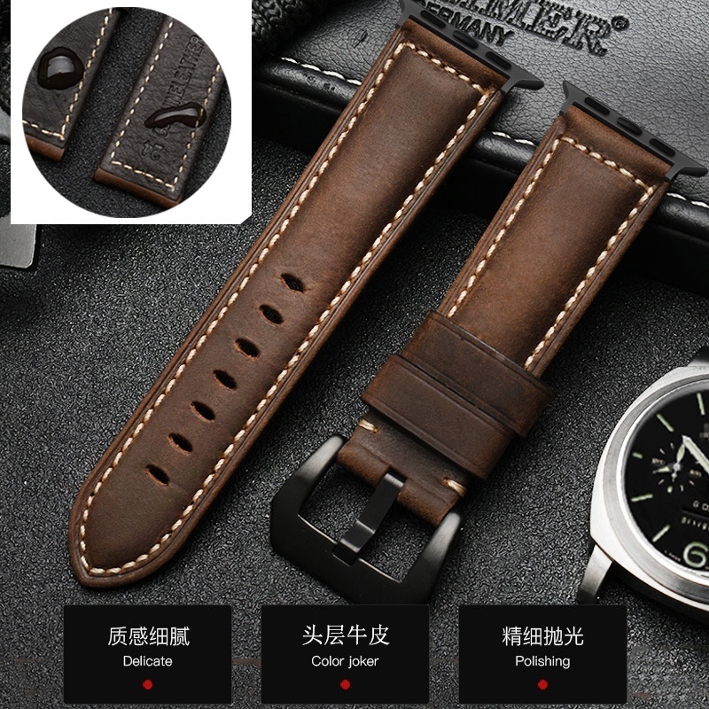 Watch Bands Fo Apple Watch Band High Quality Leather Strap Men for Series 7 8 123456 SE Ultra 49mm 44mm 40mm Watch Band 45mm 41mm 38mm 42mm 230411
Watch Bands Fo Apple Watch Band High Quality Leather Strap Men for Series 7 8 123456 SE Ultra 49mm 44mm 40mm Watch Band 45mm 41mm 38mm 42mm 230411