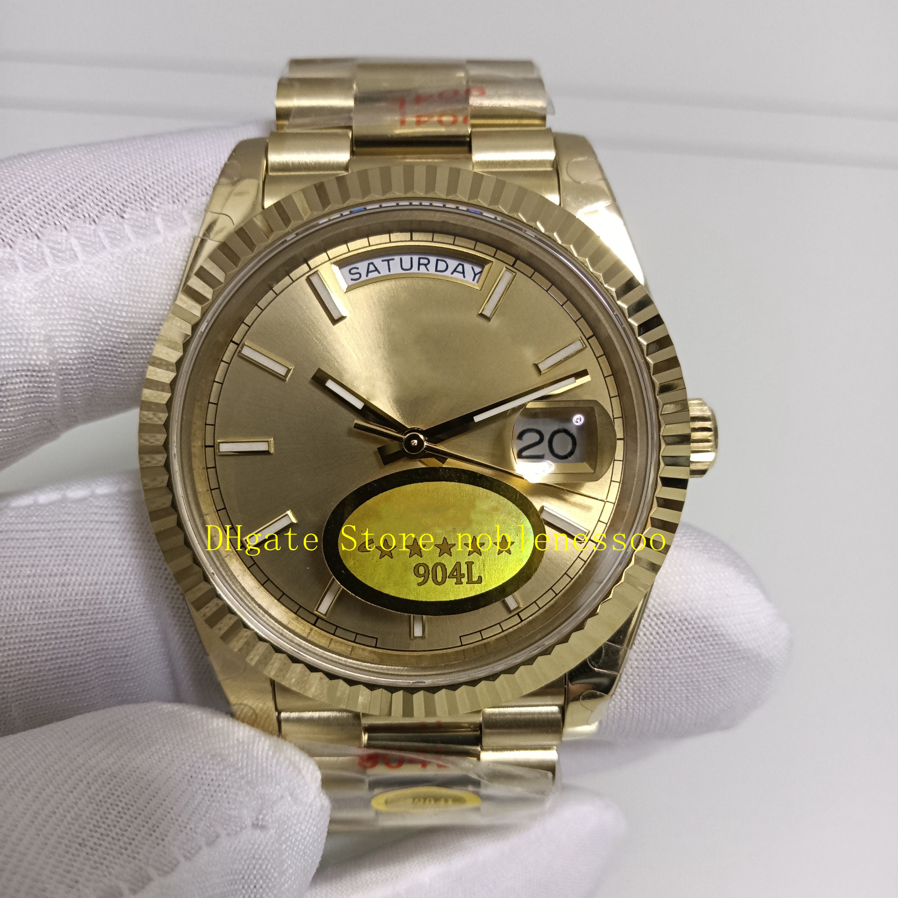 17 Color Real Photo 904L Steel Mens Watches Men Date 40mm 228238 Yellow Gold Sapphire Glass Champagne Dial Cal.3255 Movement Mechanical V12 Automatic Watch