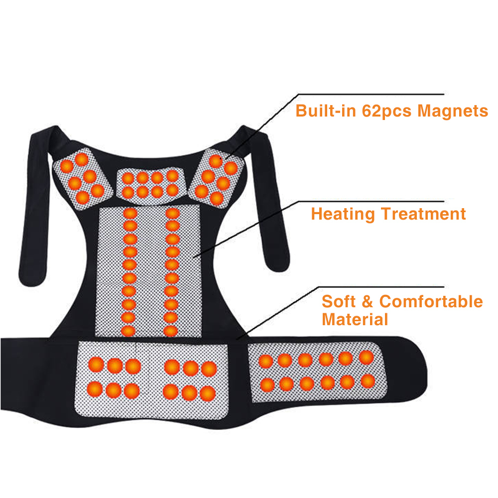 Other Massage Items Self-heating Magnetic Therapy Belt Lumbar Posture Corrector Shoulder Back Support Waist Brace Vest Pain Relief Body Massager 23041