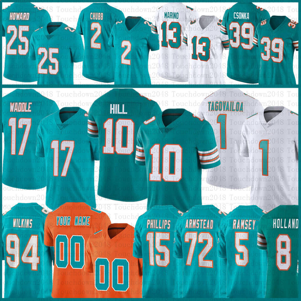 Tyreek Hill Tua Tagovailoa Jaylen Waddle Custom Football Jersey Jevon Holland Bradley Chubb Xavien Howard Jaelan Phillips Dan Marino Braxton Berrios Jalen Ramsey, Women
Tyreek Hill Tua Tagovailoa Jaylen Waddle Custom Football Jersey Jevon Holland Bradley Chubb Xavien Howard Jaelan Phillips Dan Marino Braxton Berrios Jalen Ramsey, Women