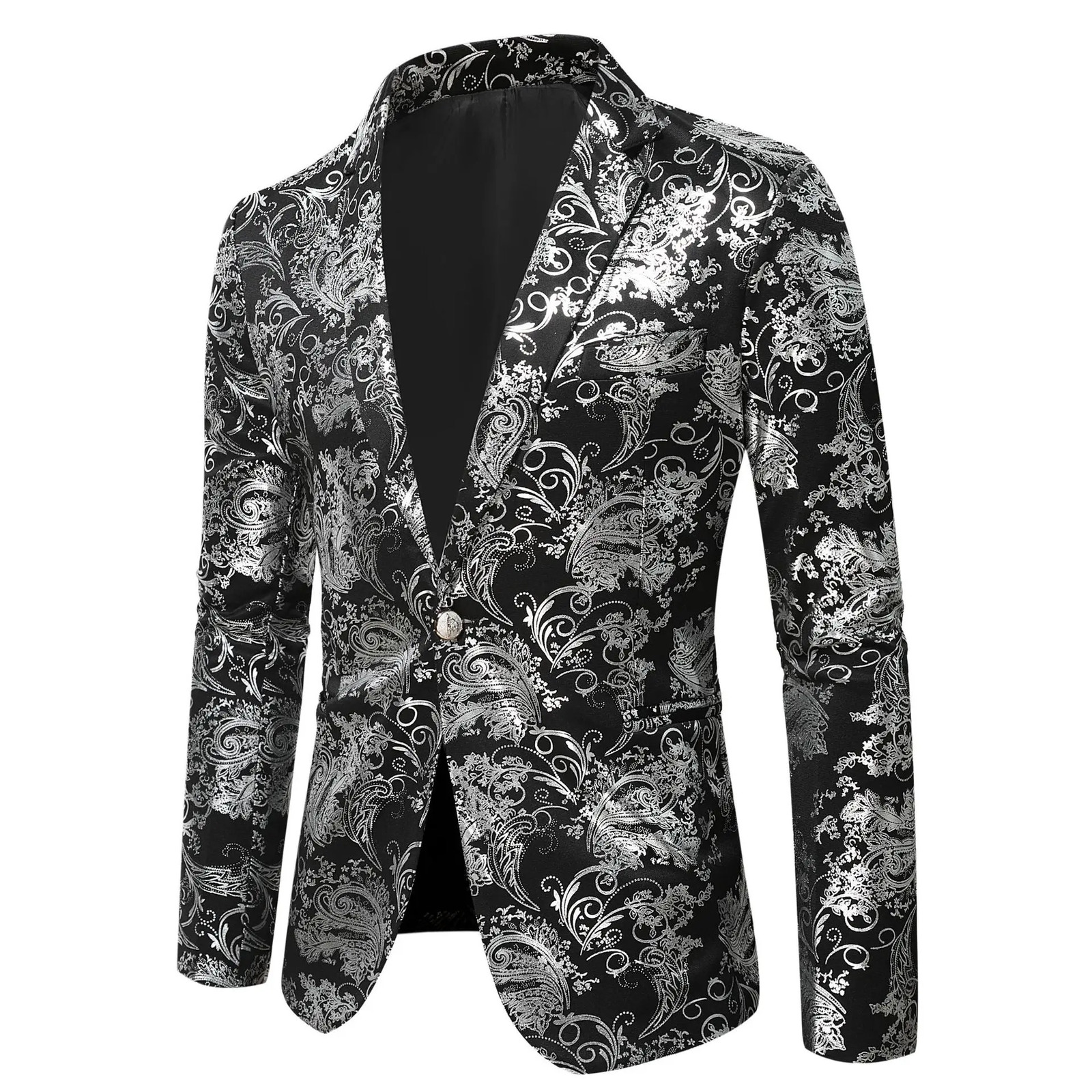 Men's Suits Blazers Spring Men's Printing Blazer Fashion Business Slim Men's Wedding Jacket Large Size Banquet Wedding Party Club Dress