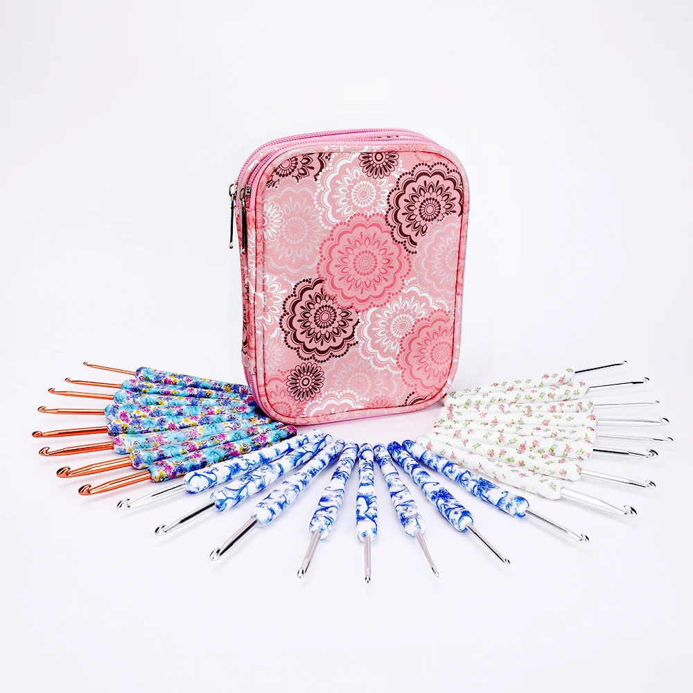 Other Crochet Knitting Hooks Set 2023 With Storage Bag Case TPR Rubbber Handle Wool Needles Sewing Accessorie Gift 231110