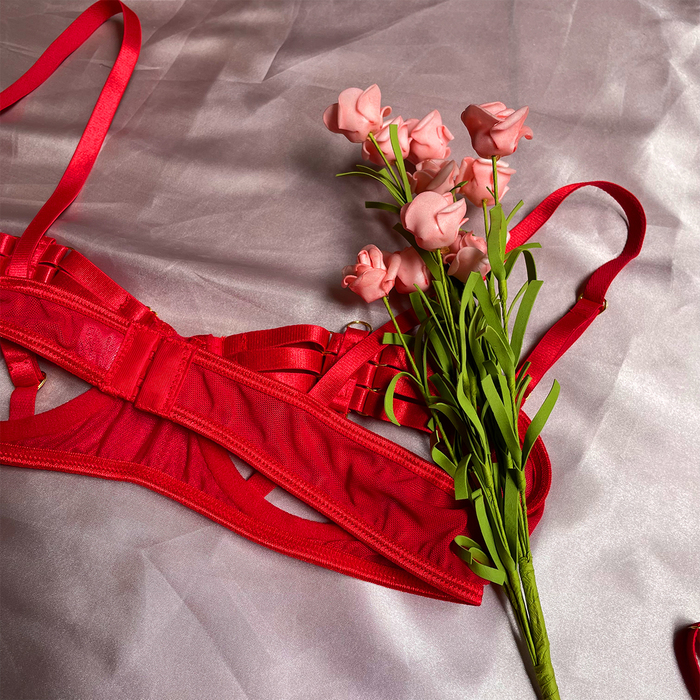 Sexy Set Ellolace Lingerie Porn Sissy Intimate Hollow Out Female Underwear Fancy Langerie Body GString Thongs Erotic Costumes 230411