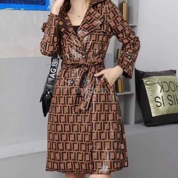 Women' Designer 22F Luxury Trench Quality Coats Fashion Leather Letter Khaki Belt Waist Ladies Knee Length Trench Coat 1 7KR0
Women' Designer 22F Luxury Trench Quality Coats Fashion Leather Letter Khaki Belt Waist Ladies Knee Length Trench Coat 1 7KR0