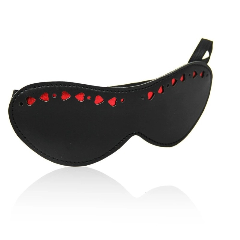 Adult Toys PU Leather Blindfold Sex Eye Mask SM Flirt Masquerade Cosplay Bondage Spanking Toy for Couples Games Erotic Accessory 230411