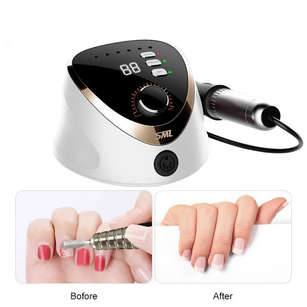 Nail Manicure Set SML M12 Drills Pedicure Machine Electric Strong File Polishing 35000RPM Nails Art Grinding Device Se 231110