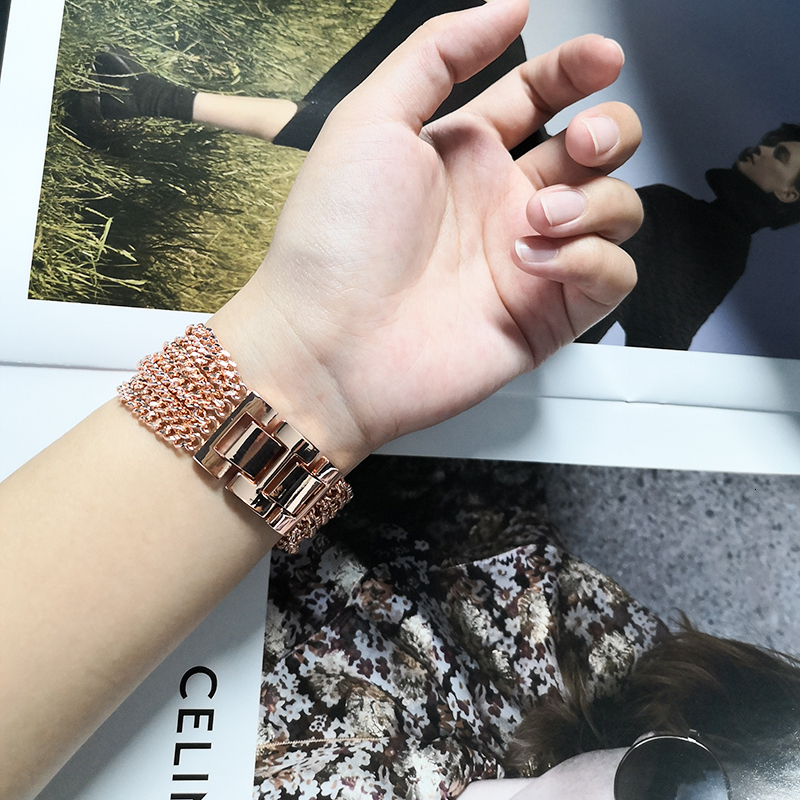 Watch Bands For Apple Watch chain Band Strap Steel Series 7 6 5 4 3 45mm 40 44mm Watchband Bracelet for Iwatch se 6 3842mm woman loop 41mm 230411